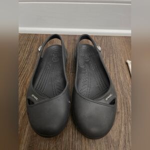 Crocs Olivia Black Slingback Flats Size 7